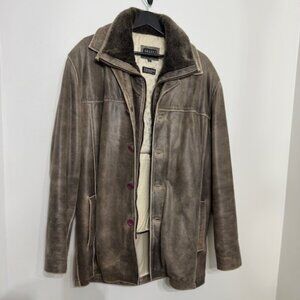 GIANNI ANTONIO LEATHER JACKET REMOVEABLE LINER MENS MEDIUM